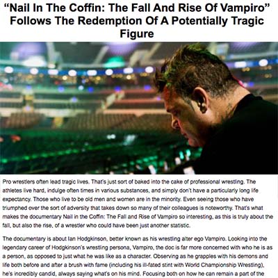 “Nail In The Coffin: The Fall And Rise Of Vampiro” Follows The Redemption Of A Potentially Tragic Figure